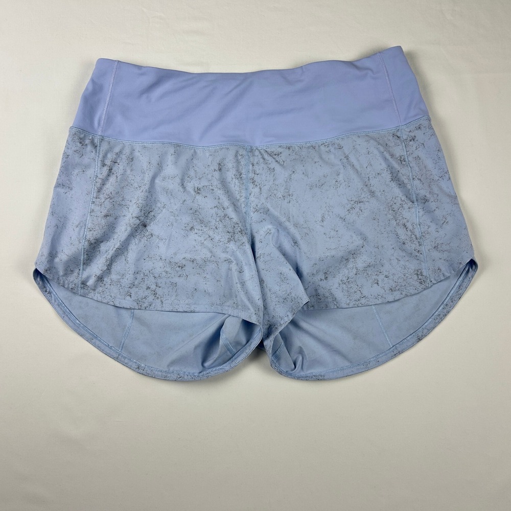 Lululemon‎ Speed Up High-Rise Lined 4" Shorts Size 10 Pastel Blue